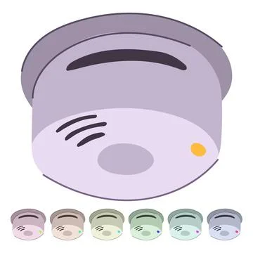 Home smoke detector vector cartoon graphic Stock Illustration