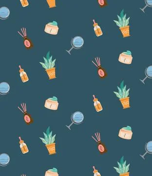 Home spa pattern Illustrazione stock