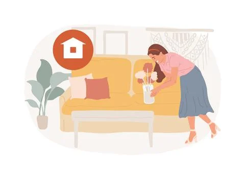 Home staging isolated concept vector illustration. Ilustración de archivo