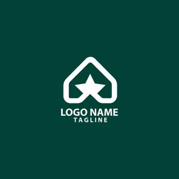 Home star logo design vector Stock Illustration