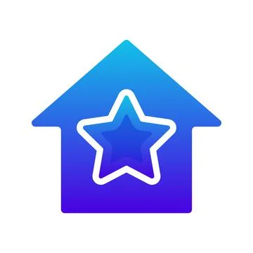 Home star logo element design template icon Illustrazione stock