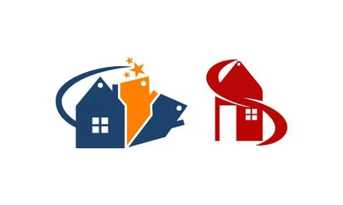 Home Star Tag Template Set Stock-Illustration