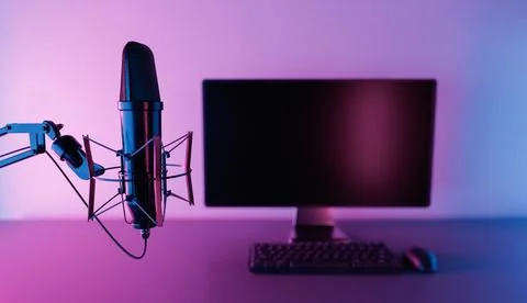 Home studio podcast Stock Illustration