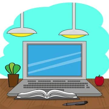 Home study concept Stock Illustration