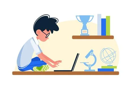 Home Study Session Stock Illustration