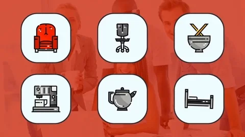 Home Stuff - Flat Elements Stock After Effects