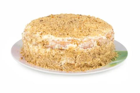 Home sweet three-layer cake Stock Photos