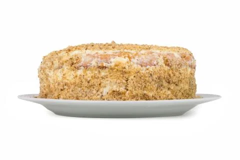 Home sweet three-layer cake Stock Photos