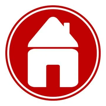 Home symbol button Illustrazione stock