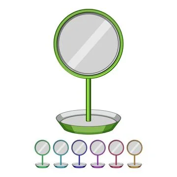Home table mirror cartoon vector graphic Stock Illustration