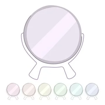 Home table mirror vector cartoon graphic Stock Illustration