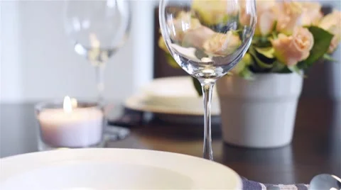 Home table setting Stock Footage 50379144