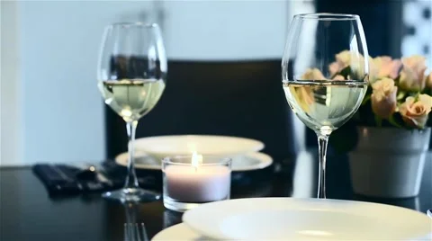 Home table setting Stock Footage 50379171