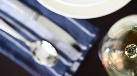 Home table setting Stock Footage 50379263