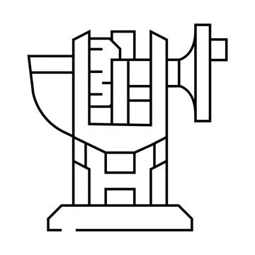 Home tablet press line icon vector illustration Stock Illustration