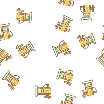 Home tablet press vector seamless pattern Stock Illustration