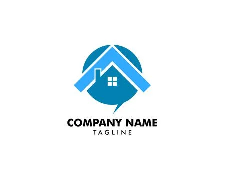 Home Talk logo design template Stock Illustration