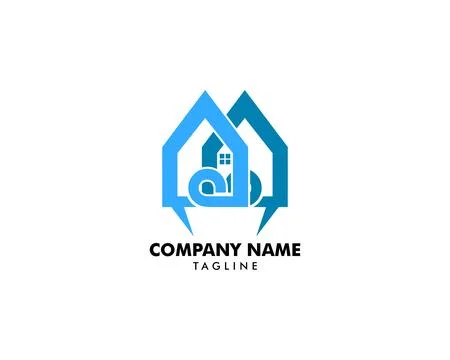 Home Talk logo design template Stock Illustration