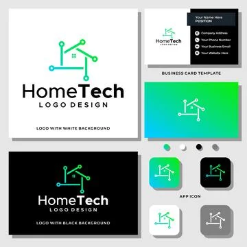 HOME TECH LOGO Illustrazione stock