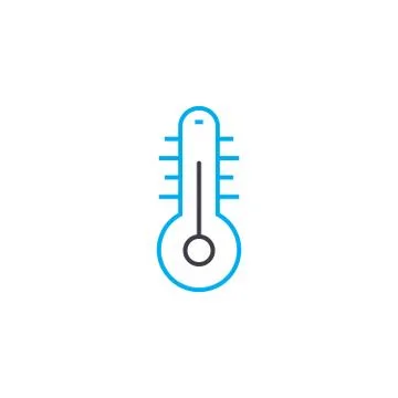Home temperature linear icon concept. Home temperature line vector sign, symbol Stock Illustration