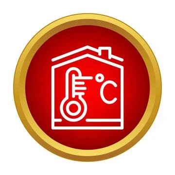 Home temperature setting controlling heating cooling comfort Stock Illustration