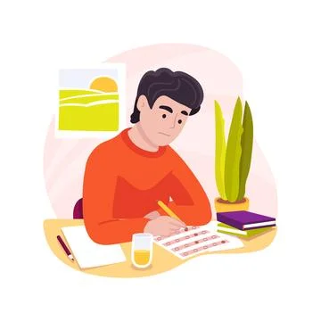 At-home testing isolated cartoon vector illustration. Stock Illustration