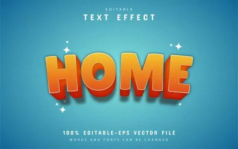 Home text effect イラスト素材