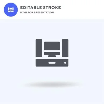 Home Theater icon vector, filled flat sign, solid pictogram isolated on white Stock Illustration
