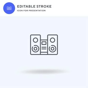 Home Theater icon vector, filled flat sign, solid pictogram isolated on white Stock Illustration