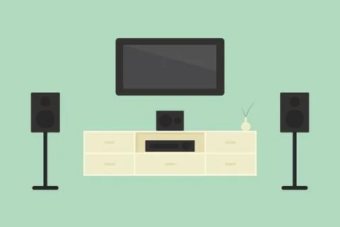 Home Theater Stock Illustration