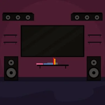 Home theater system Stock Illustration
