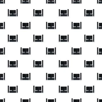 Home theater system pattern displaying electronics background Stock Illustration