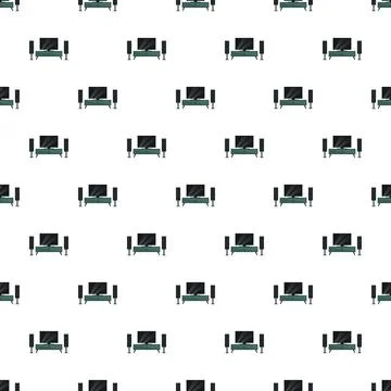 Home theater system pattern for entertainment background イラスト素材