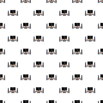 Home theater system pattern repeating seamless background Stock Illustration