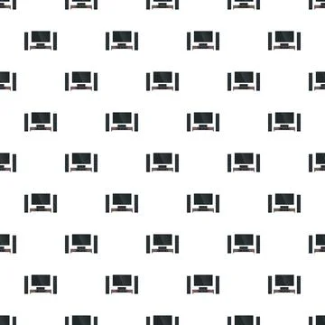 Home theater system seamless pattern background Stock Illustration