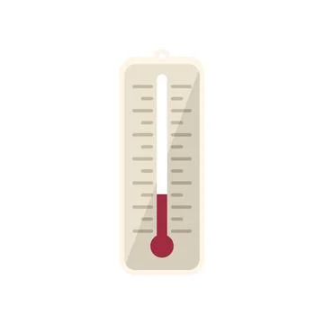 Home thermometer icon flat vector. Smart consumption Stock Illustration