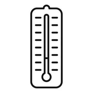 Home thermometer icon outline vector. Smart consumption Stock Illustration