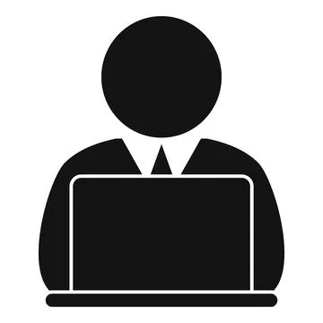 Home trader work icon, simple style 스톡 일러스트