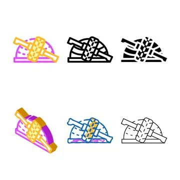 Home training exercise color icon looks vector Stock Illustration