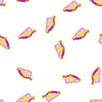 Home training exercise isometric icon seamless pattern Stock Illustration