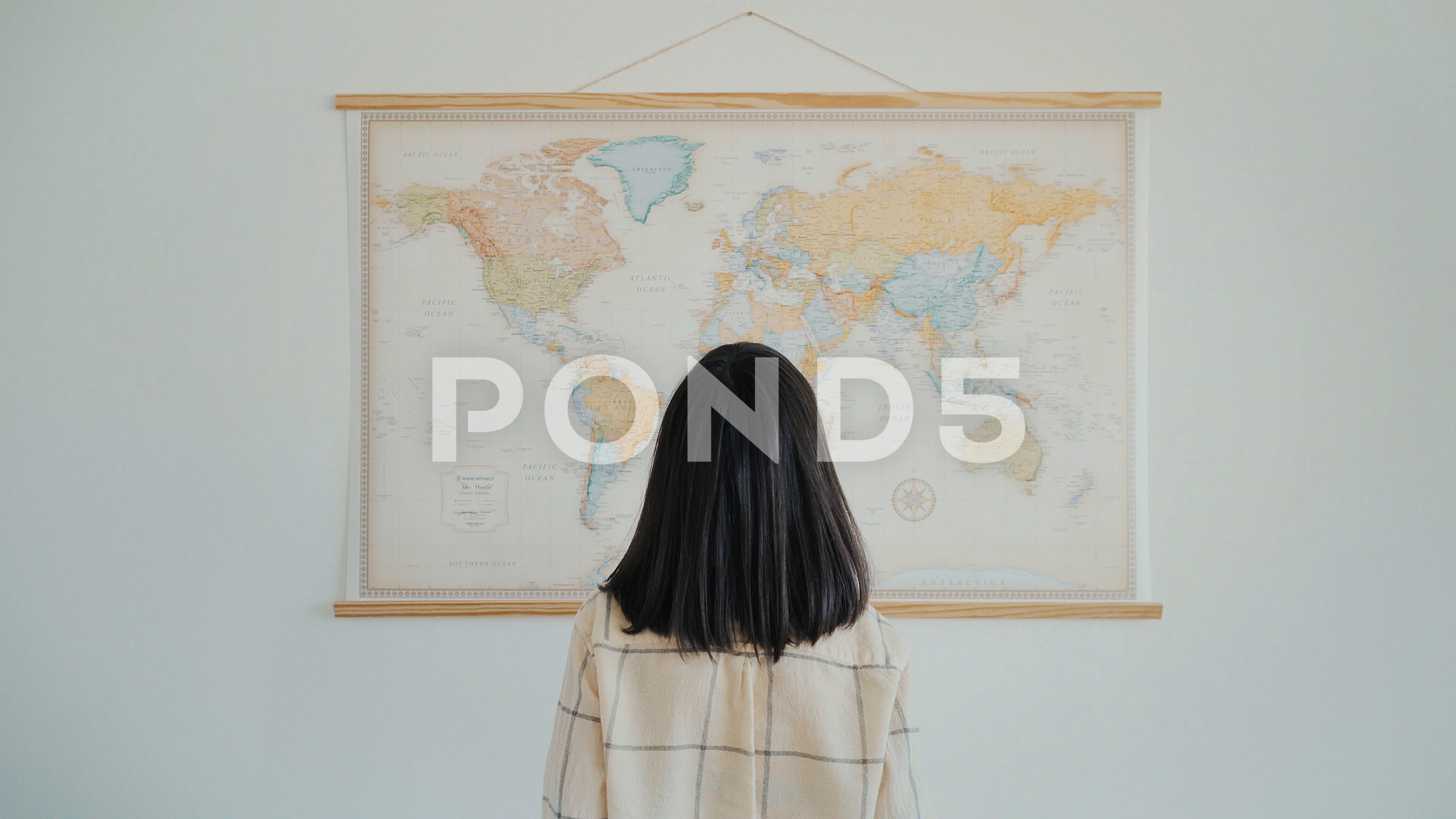 World Map on Wooden Wall
