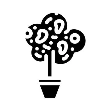 Home tree mango glyph icon vector illustration 스톡 일러스트