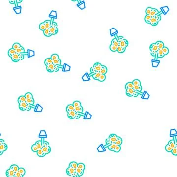 Home tree mango vector seamless pattern Stock Illustration