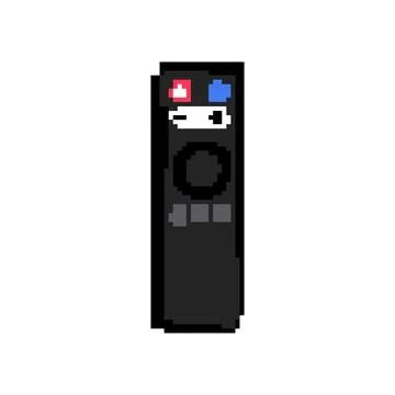 Home tv remote pixel art vector illustration Stock Illustration
