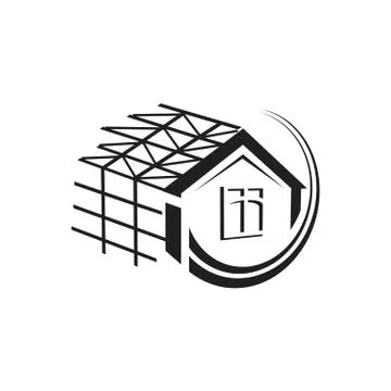 Home under construction icon Illustrazione stock