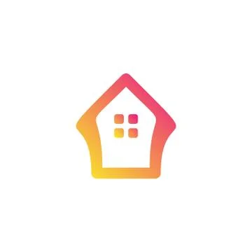 Home unique logo design vector Stock Illustration