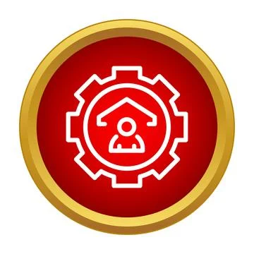 Home user support system operation management icon Stock Illustration