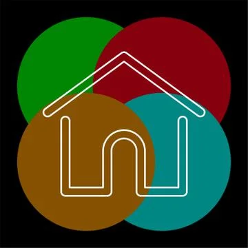 Home vector icon Illustrazione stock