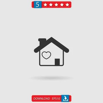 Home vector icon Illustrazione stock