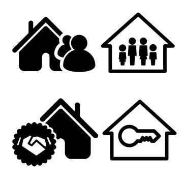 Home Vector Line Icon Stock Illustration